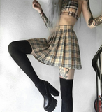 Harajuku Plaid Mini Skirt