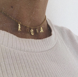 Single Chain Old English Personalized Necklace (12 Characters)