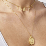 Single Chain Old English Personalized Necklace (12 Characters)
