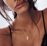 Personalized Old English Sterling Silver Necklace