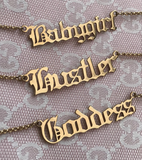 Old English Custom Necklace (12 Letters)