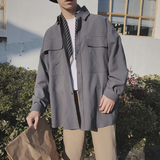 Large Pocket Cotton Button-Up Jacket
