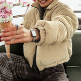 Oversized Corduroy Down Jacket