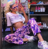 Purple Camouflage Trousers