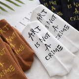 "Art Is Not A Crime" Socks