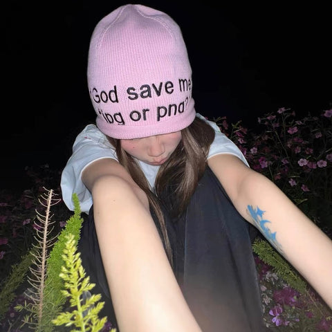 "God Save Me jpg or png?" Beanie