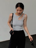 Double Strap Ribbed Top