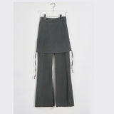 Wide Leg Skirt Trousers