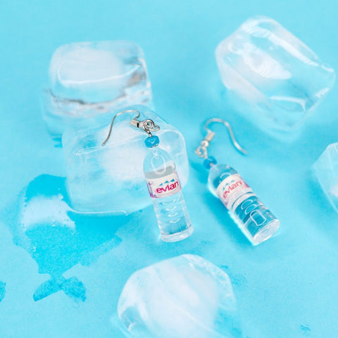 Evian Water Earrings