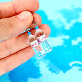 Evian Water Earrings