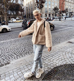 Buttoned Teddy Sherpa Jacket