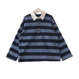 Striped Polo Long Sleeve Shirt