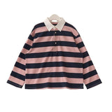 Striped Polo Long Sleeve Shirt