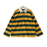 Striped Polo Long Sleeve Shirt