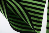 Neon Striped Knit Sweater