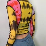 Technicolor Mesh Turtleneck