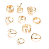 10 Piece Snake Ring Set