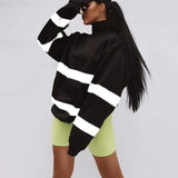 3M Reflective Striped Oversized Pullover