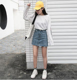 High Waisted Denim Skirt
