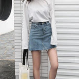High Waisted Denim Skirt