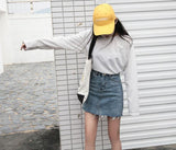High Waisted Denim Skirt