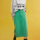 Denim Midi-Skirt