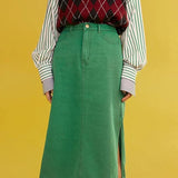 Denim Midi-Skirt