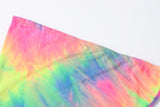 Tie Dye Tube Top Biker Shorts 2 Two Piece Set