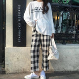 Plaid Wide Leg Weekend Pants