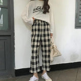 Plaid Wide Leg Weekend Pants