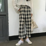 Plaid Wide Leg Weekend Pants