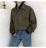 Retro Khaki Long Sleeve Shirt