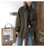 Retro Khaki Long Sleeve Shirt