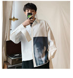 Printed Raf Long Sleeve Button Up