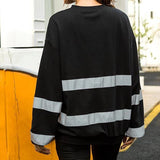 3M Reflective Striped Oversized Pullover