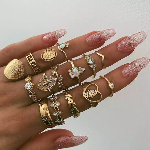 15 Piece Virgin Mary Ring Set