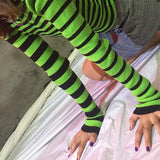 Neon Striped Knit Sweater