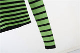 Neon Striped Knit Sweater
