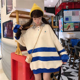 Oversized Striped Pullover