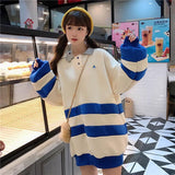 Oversized Striped Pullover