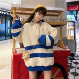 Oversized Striped Pullover