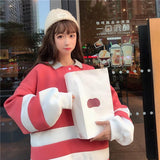 Oversized Striped Pullover