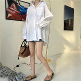 Oversized White Boyfriend Button Down Shirt