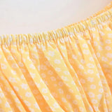 Yellow Floral Mini Dress With Puff Shoulder