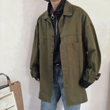 Retro Khaki Long Sleeve Shirt