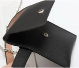 Basic Button Belt Bag With Detachable Chains