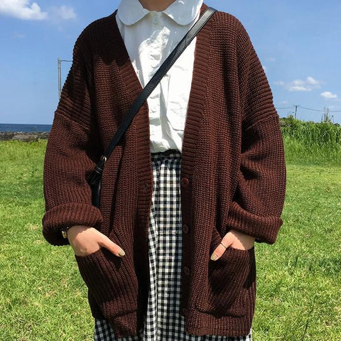 Oversized Thick Knit Cardigan