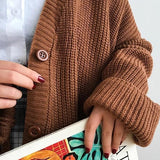 Oversized Thick Knit Cardigan