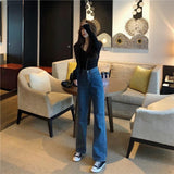 High Waisted Wide Leg Vintage Fit Jeans