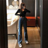 High Waisted Wide Leg Vintage Fit Jeans